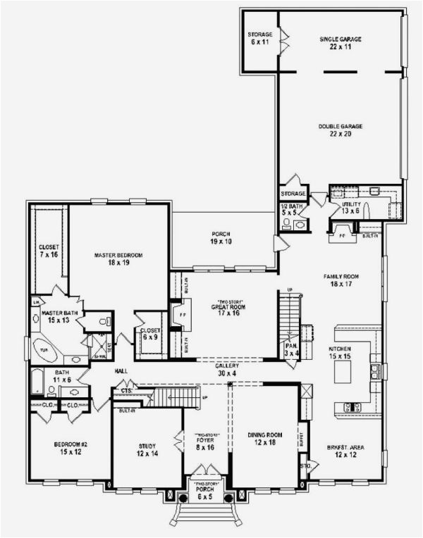 5 bedroom house plans 1 story