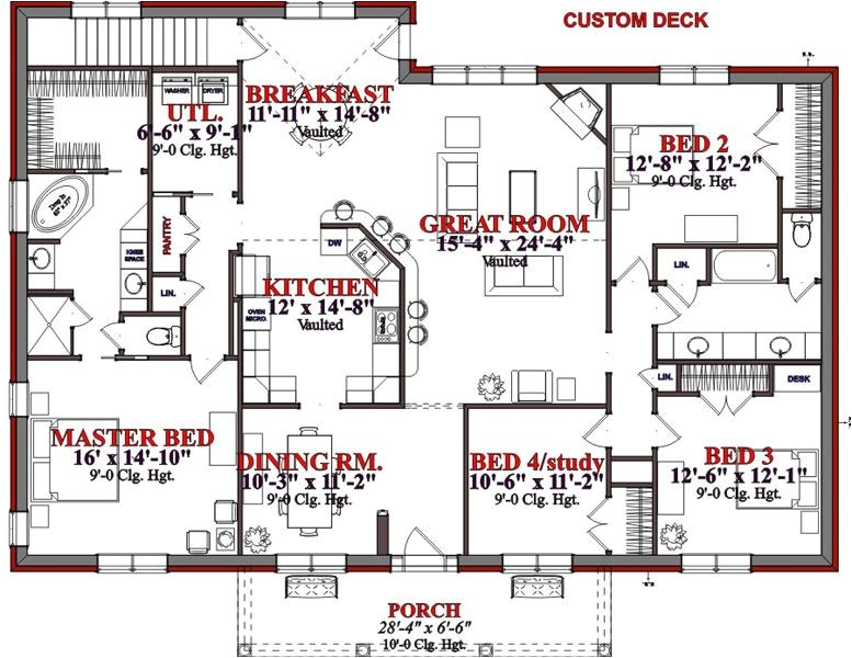 4 bedroom house floor plans and this 2905 sqaure feet 4 bedrooms 2 bathrooms 2 garage spaces 62 10 34 width 49 10 34 depth floor plan 2938 2