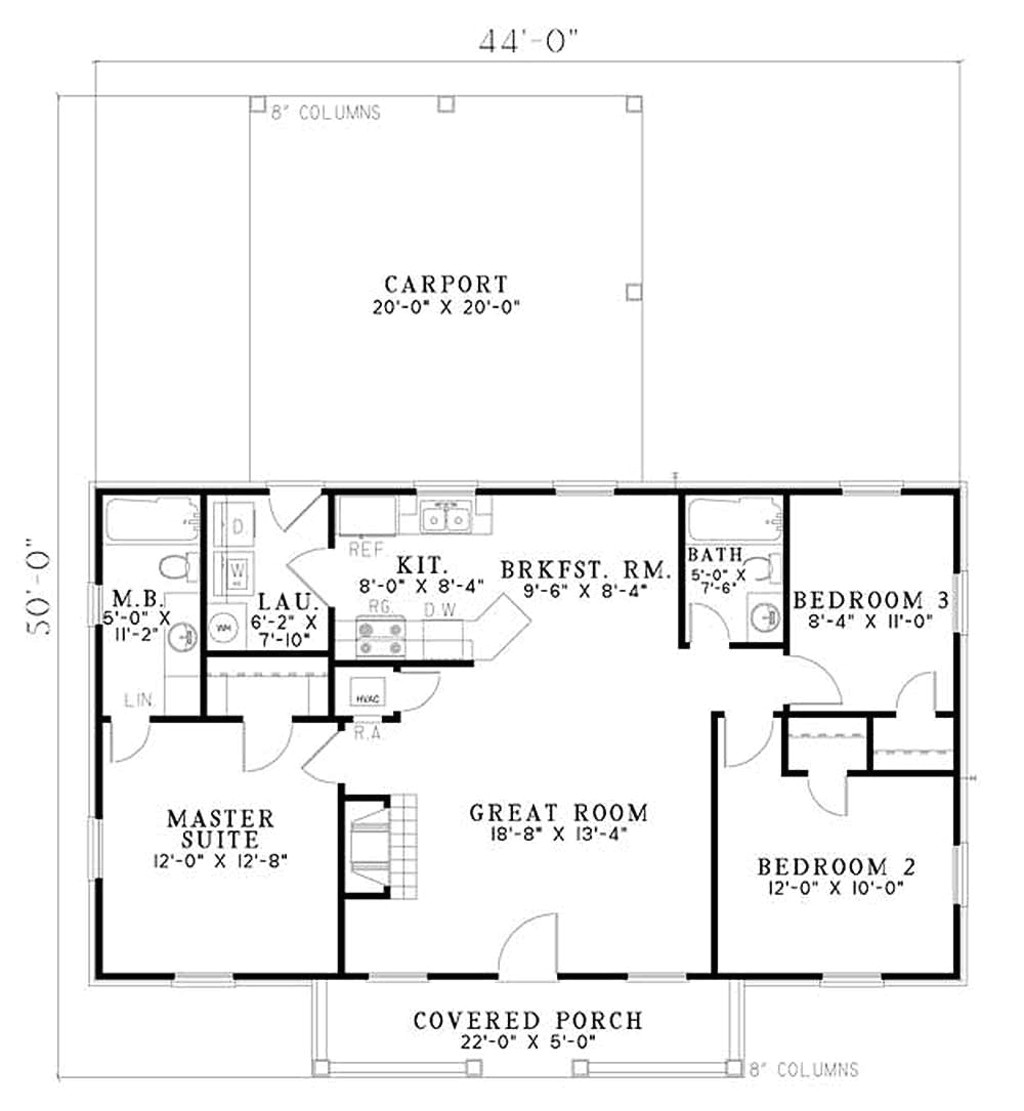 1100 square feet 3 bedrooms 2 bathroom traditional house plans 0 garage 26591