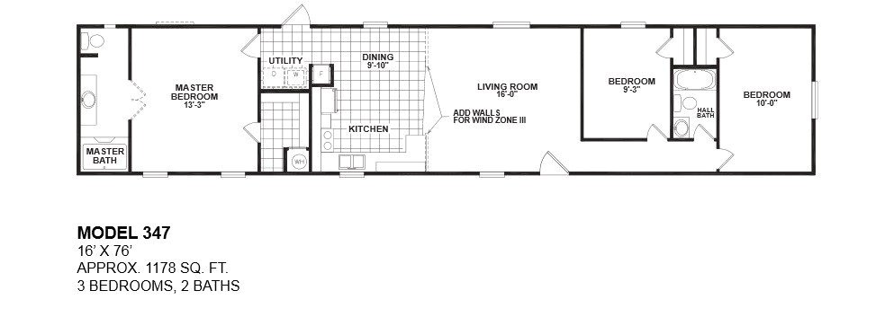 16 wide mobile home floor plans