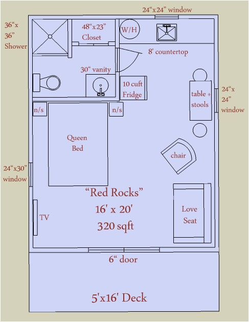 tiny house floor plans 12x16