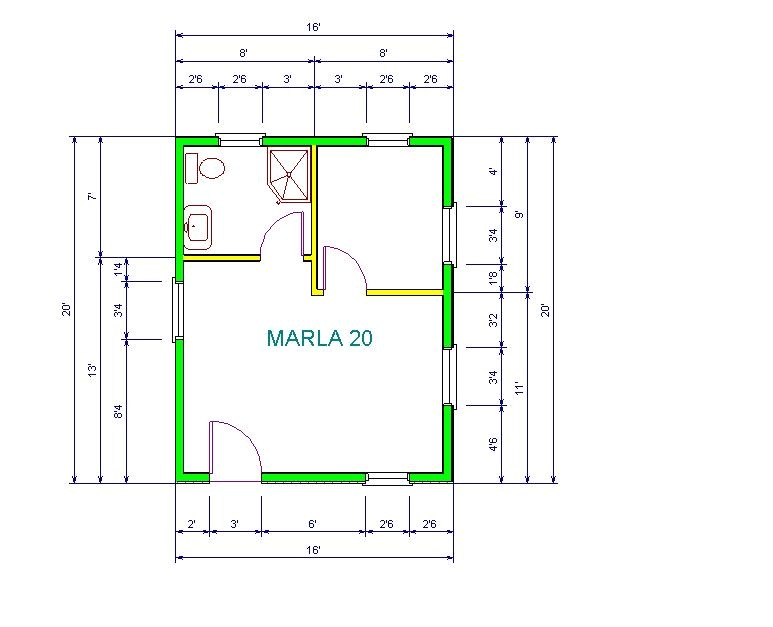 16x20 house plans