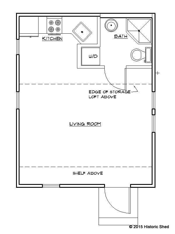 16x20 cottage in gainesville built by historic shed