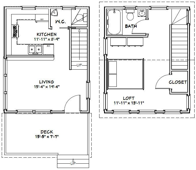 16x20 House  Plans  with Loft plougonver com