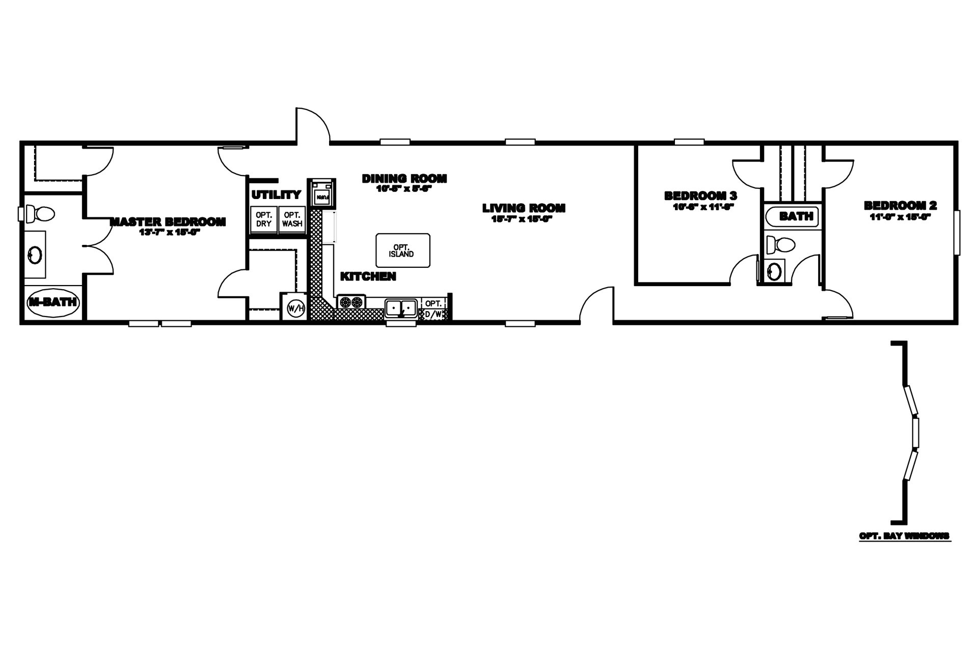 16x80 Mobile Home Floor Plans Plougonver Com   16x80 Mobile Home Floor Plans Manufactured Home Floor Plan 2009 Clayton Bayview Select Of 16x80 Mobile Home Floor Plans 