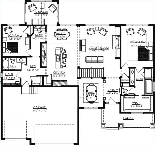 1800 sq ft house plans with walkout basement bm