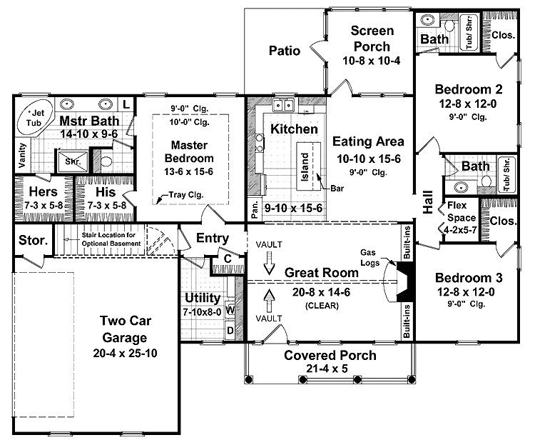 1800 square foot ranch house plans