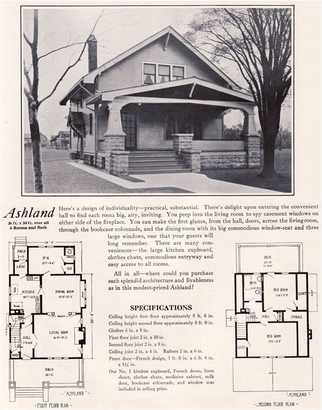 bungalow craftsman house plans 1920s