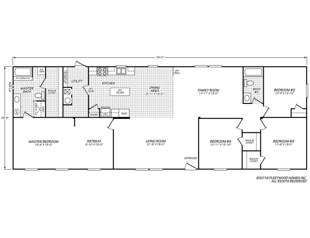 1994 Fleetwood Mobile Home Floor Plans Fleetwood Manufactured Homes ...