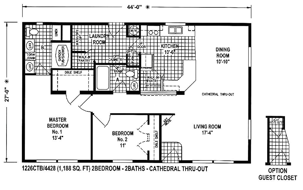 Small Double Wide Mobile Home Floor Plans