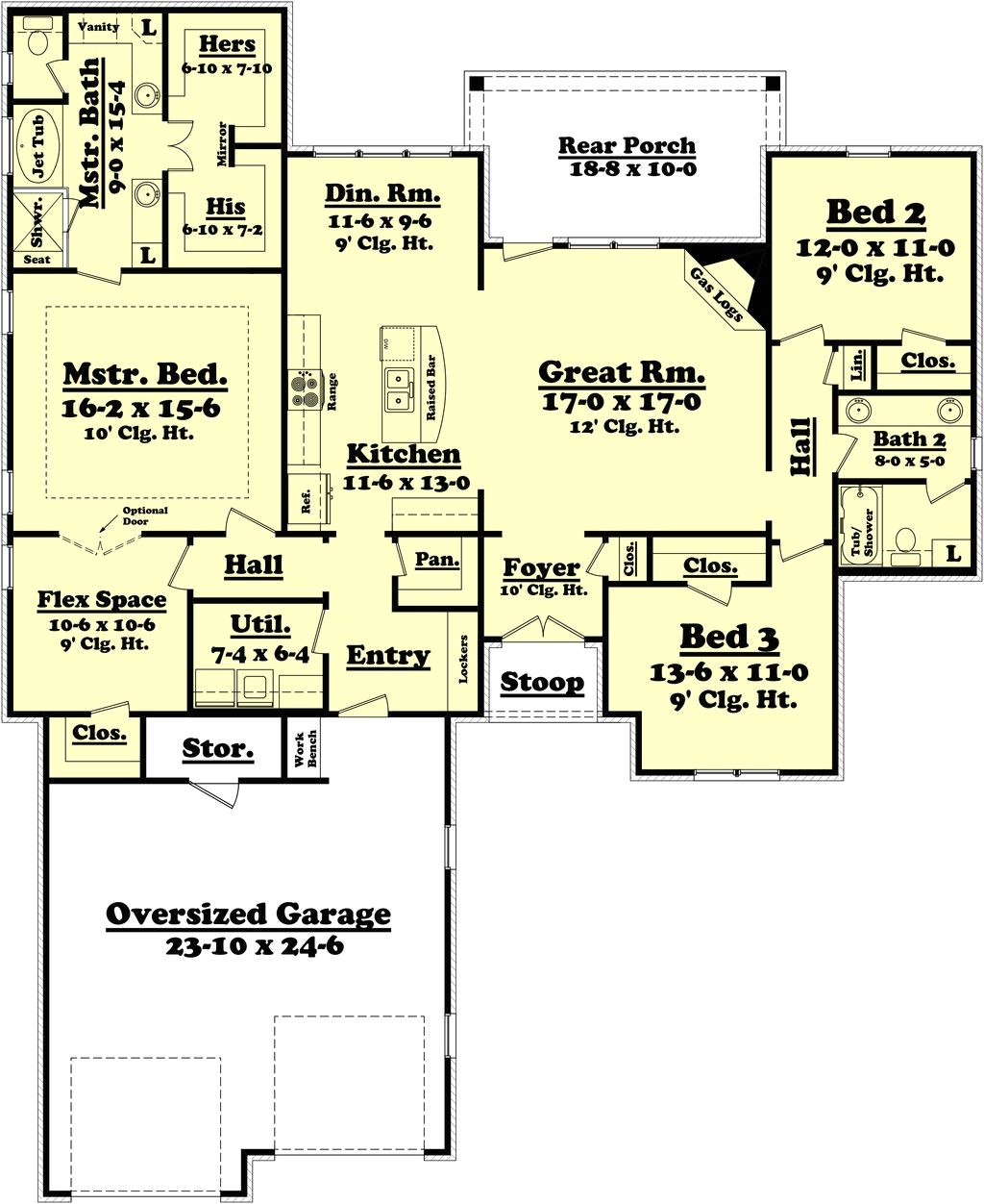 2000 sq ft ranch house plans