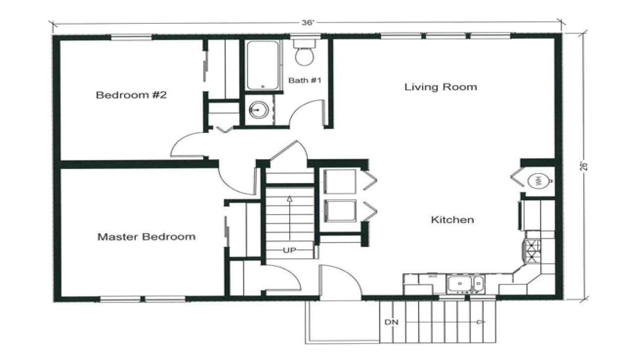 2 bedroom house floor plan designs