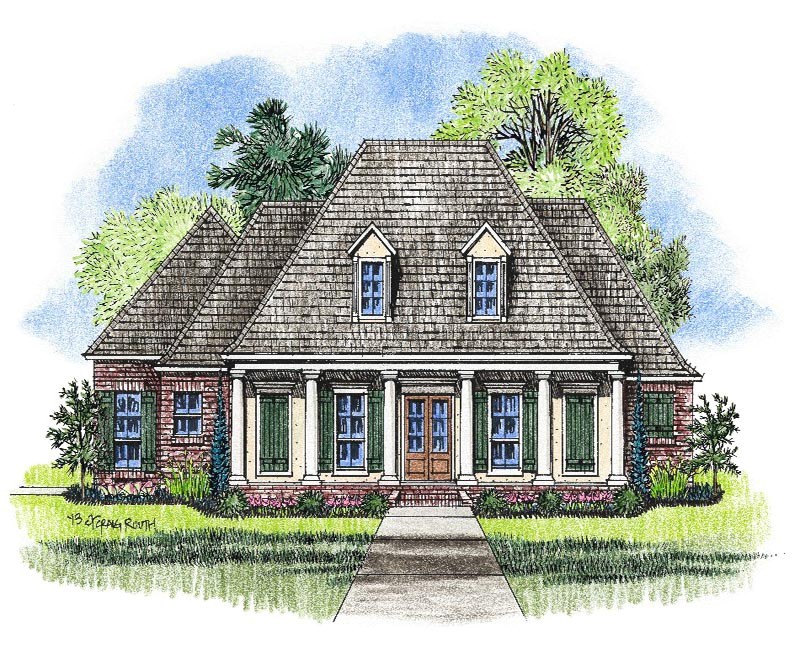 2 Story Acadian House Plans Plougonver