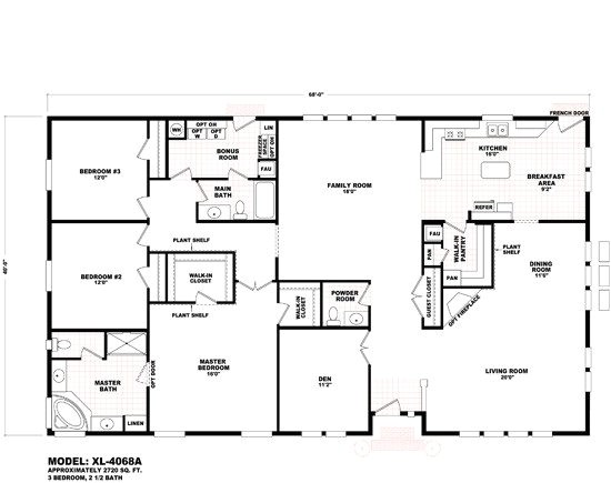 2000 fleetwood mobile home floor plans