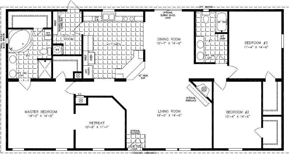 1999 redman mobile home floor plans