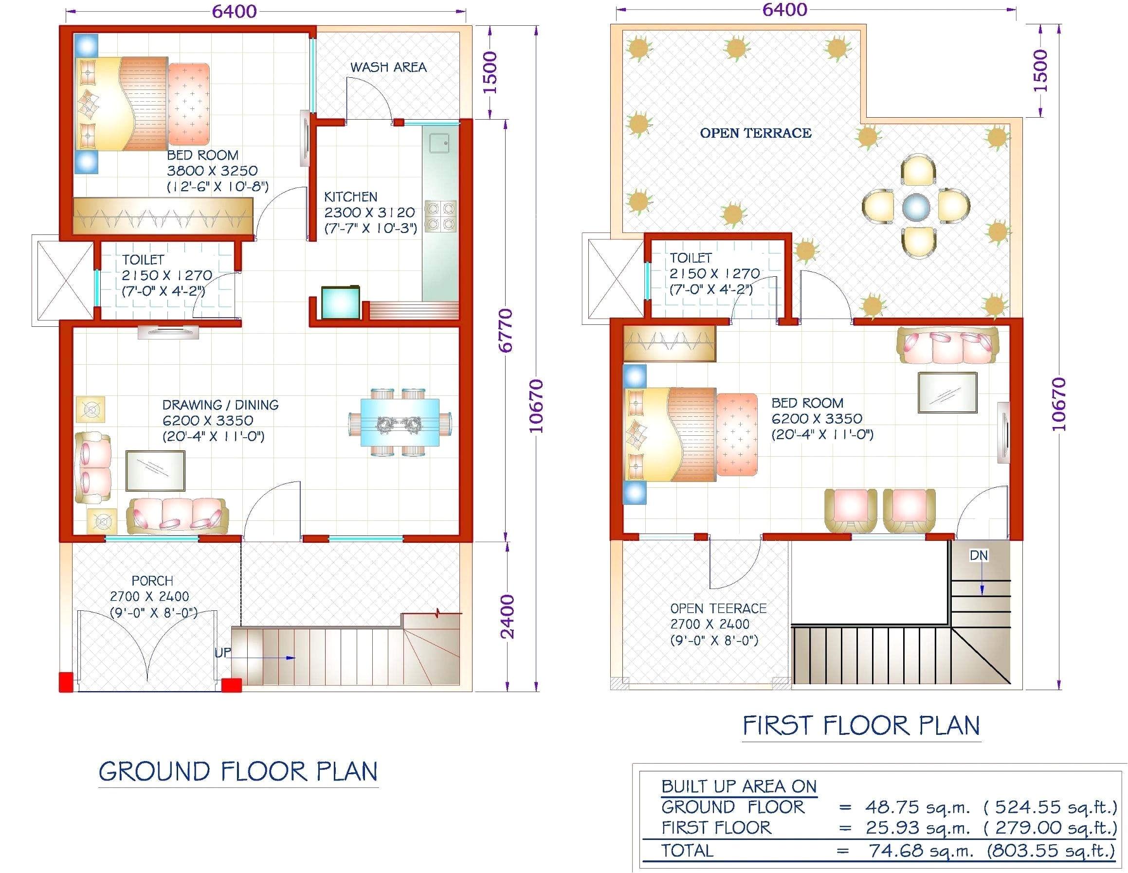 20 X 40 Duplex House Plans