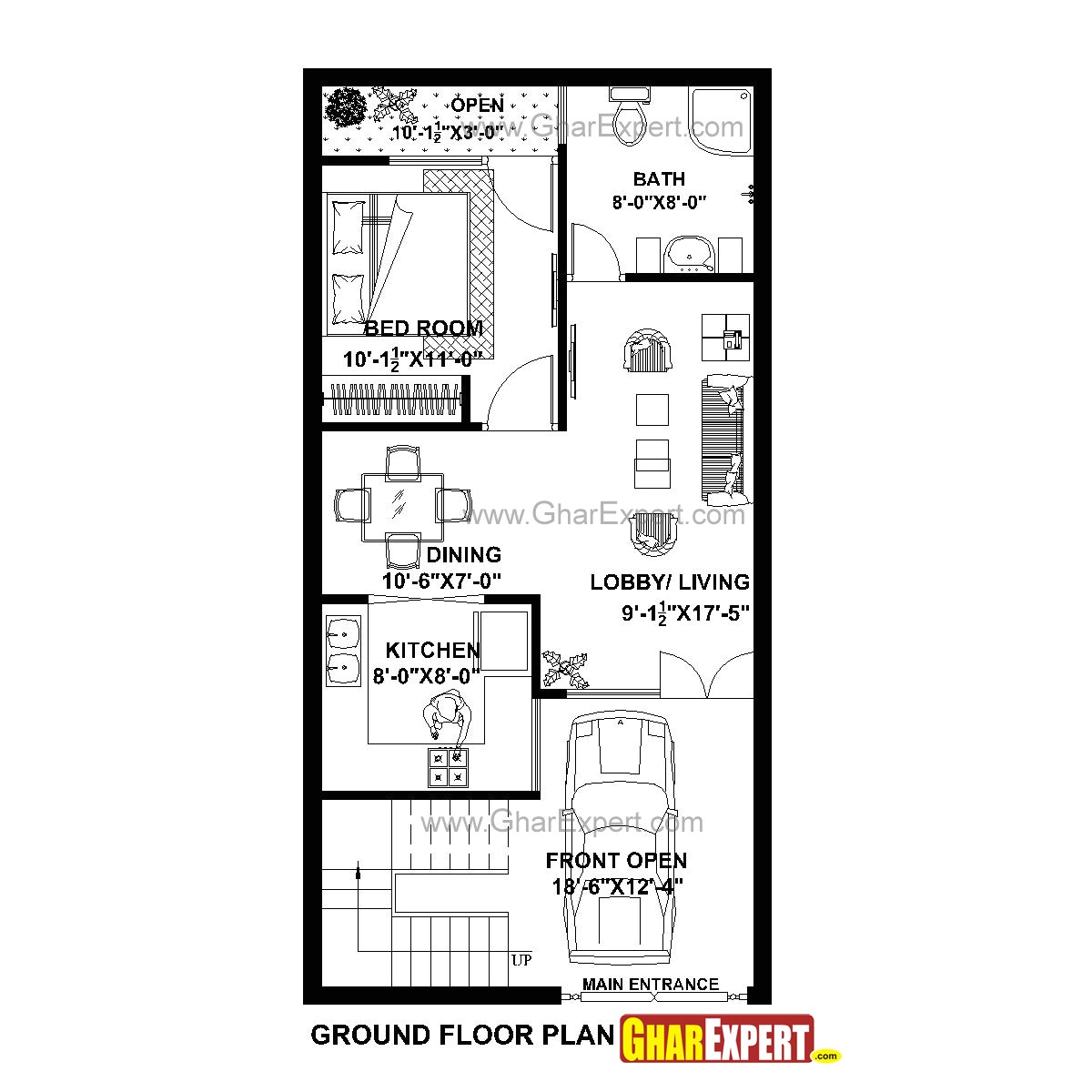 20 x 40 duplex house plans