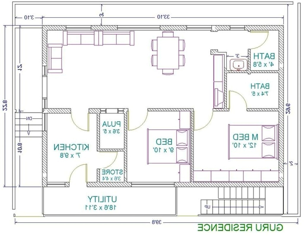 20 x 40 house plans east facing