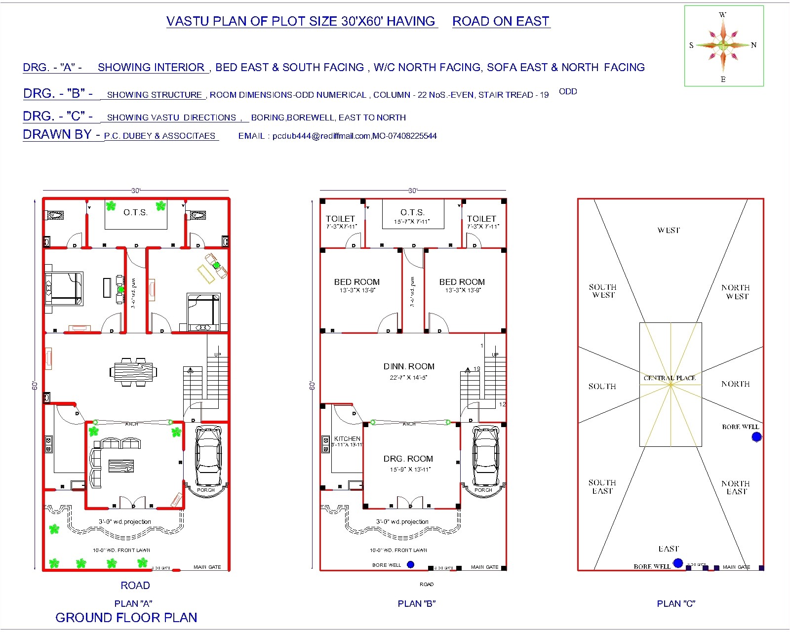 30 x east facing house plans