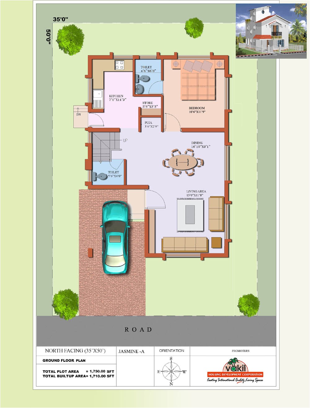 20x40 House  Plan  East Facing plougonver com