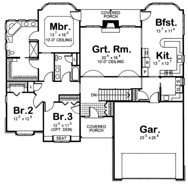 2100 square feet 3 bedrooms 2 bathroom traditional house plans 2 garage 24143