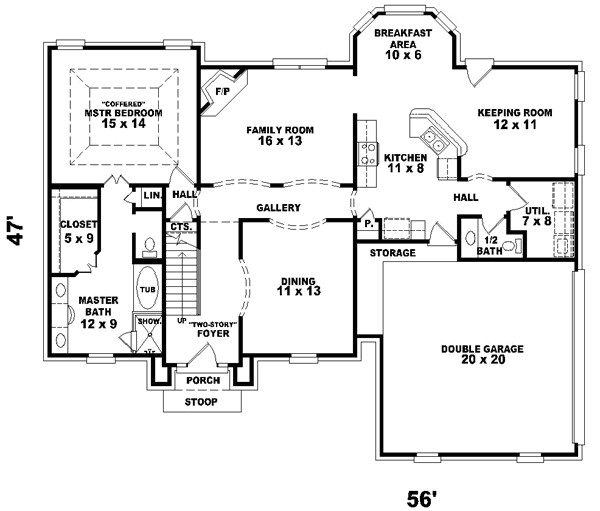 2300 sq ft home 2 story 3 bedroom 2 bath house plans plan6 458