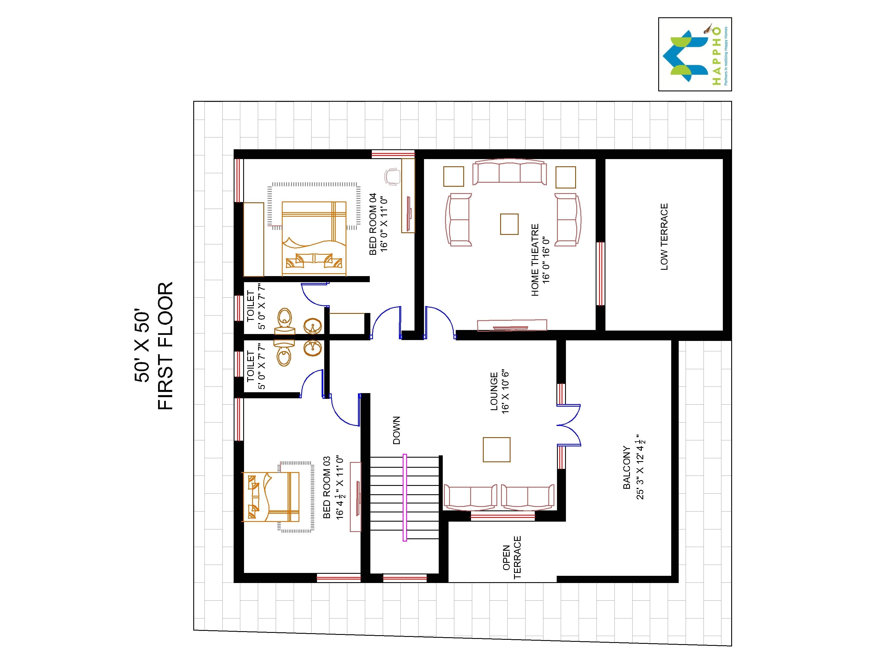 2500 sq ft bungalow floor plans