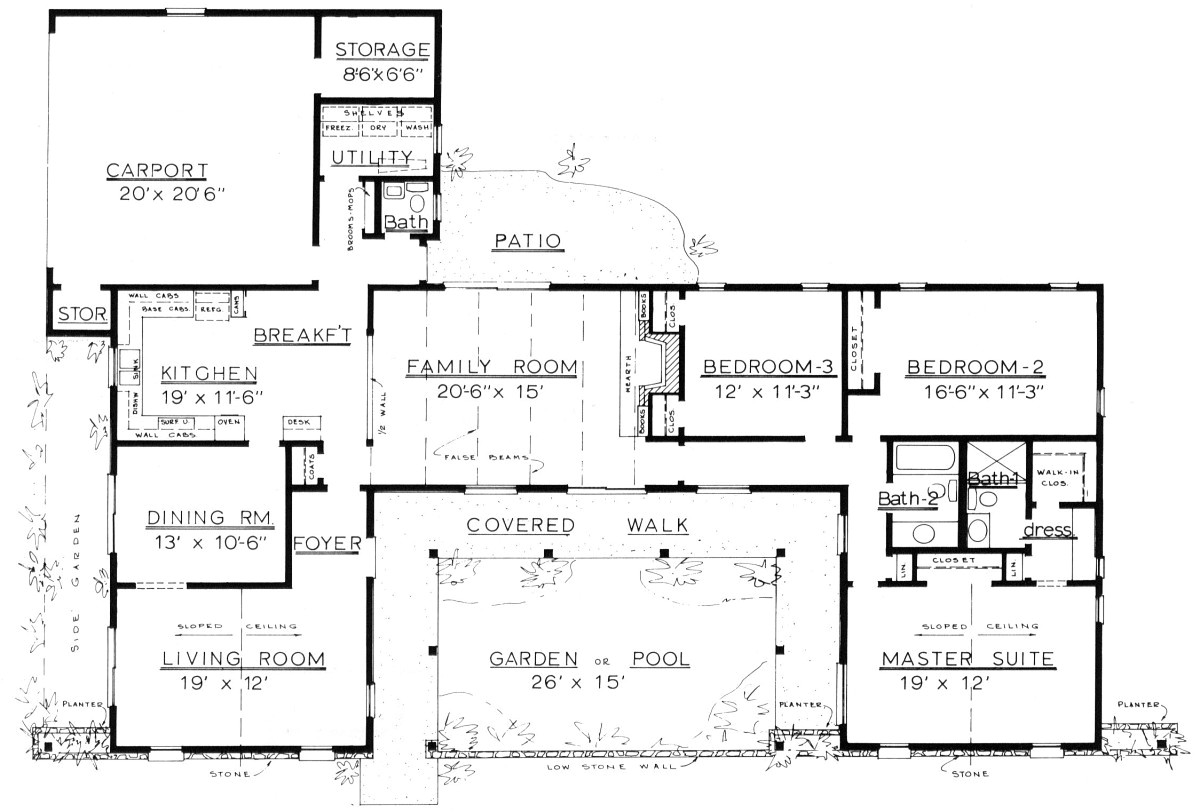 ranch house plans under 2500 square feet