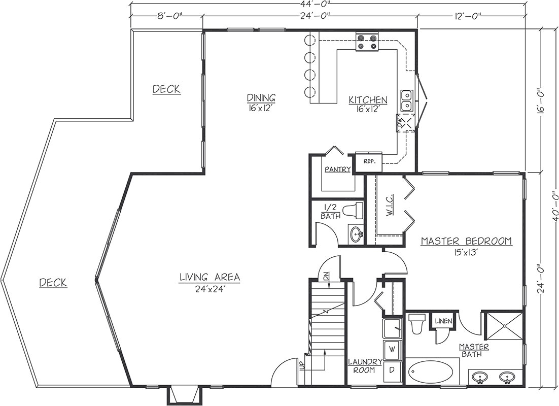 homes floor plans 24 x 40