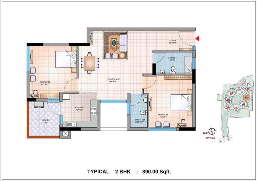 2bhk Plan Homes 2 Bhk House Plans Home Design and Style