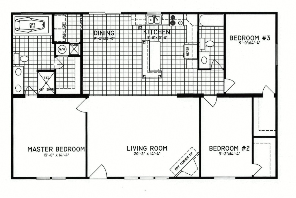 3 bedroom floor plan c 8206