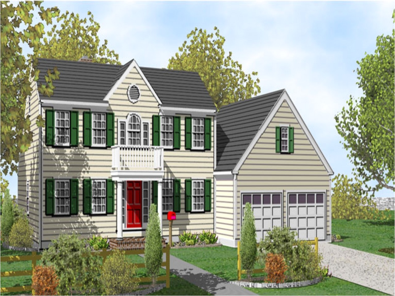 two story colonial house plans