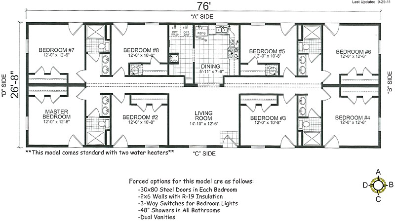 4 bedroom mobile home floor plans