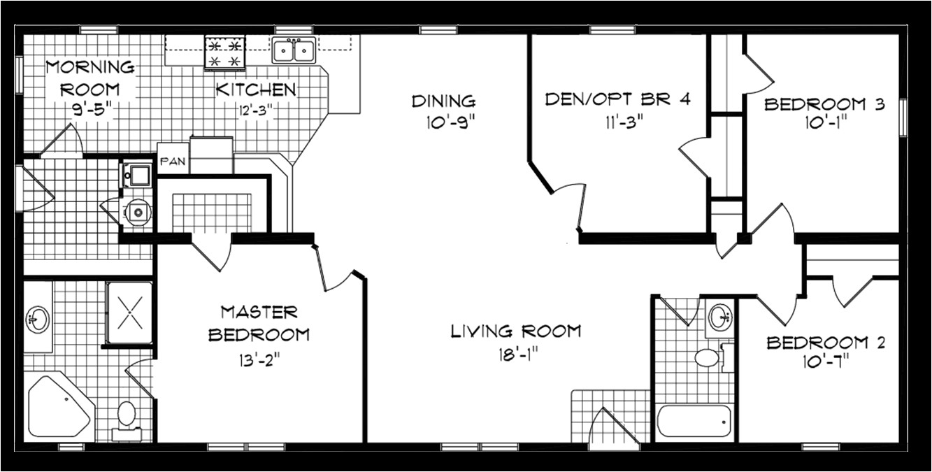 4 bedroom trailer floor plans