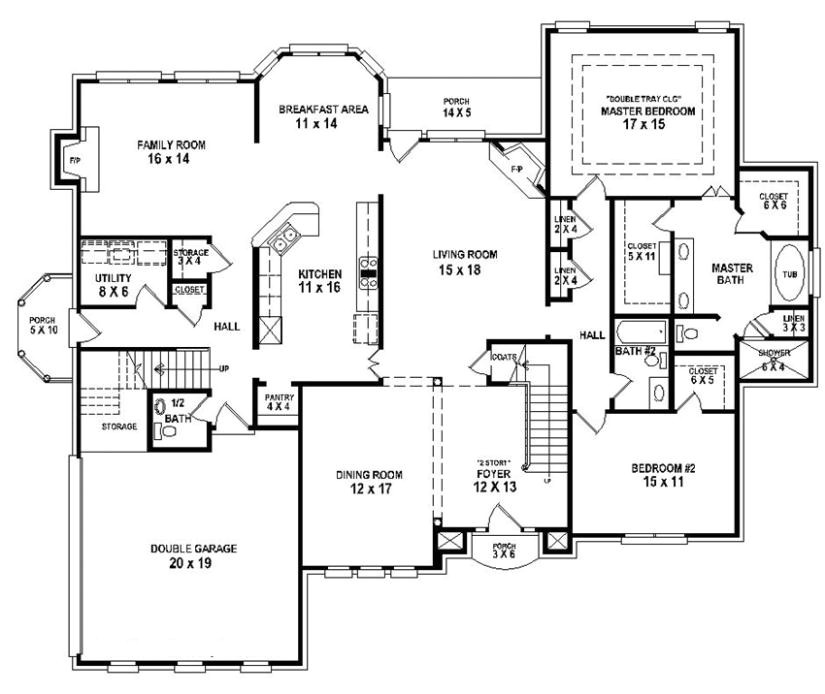 654258 4 bedroom 3 5 bath house plan
