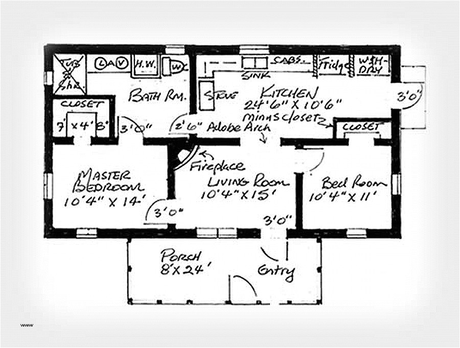 floor-plan-for-a-small-house-1-150-sf-with-3-bedrooms-and-2-baths-with-images-floor-plans