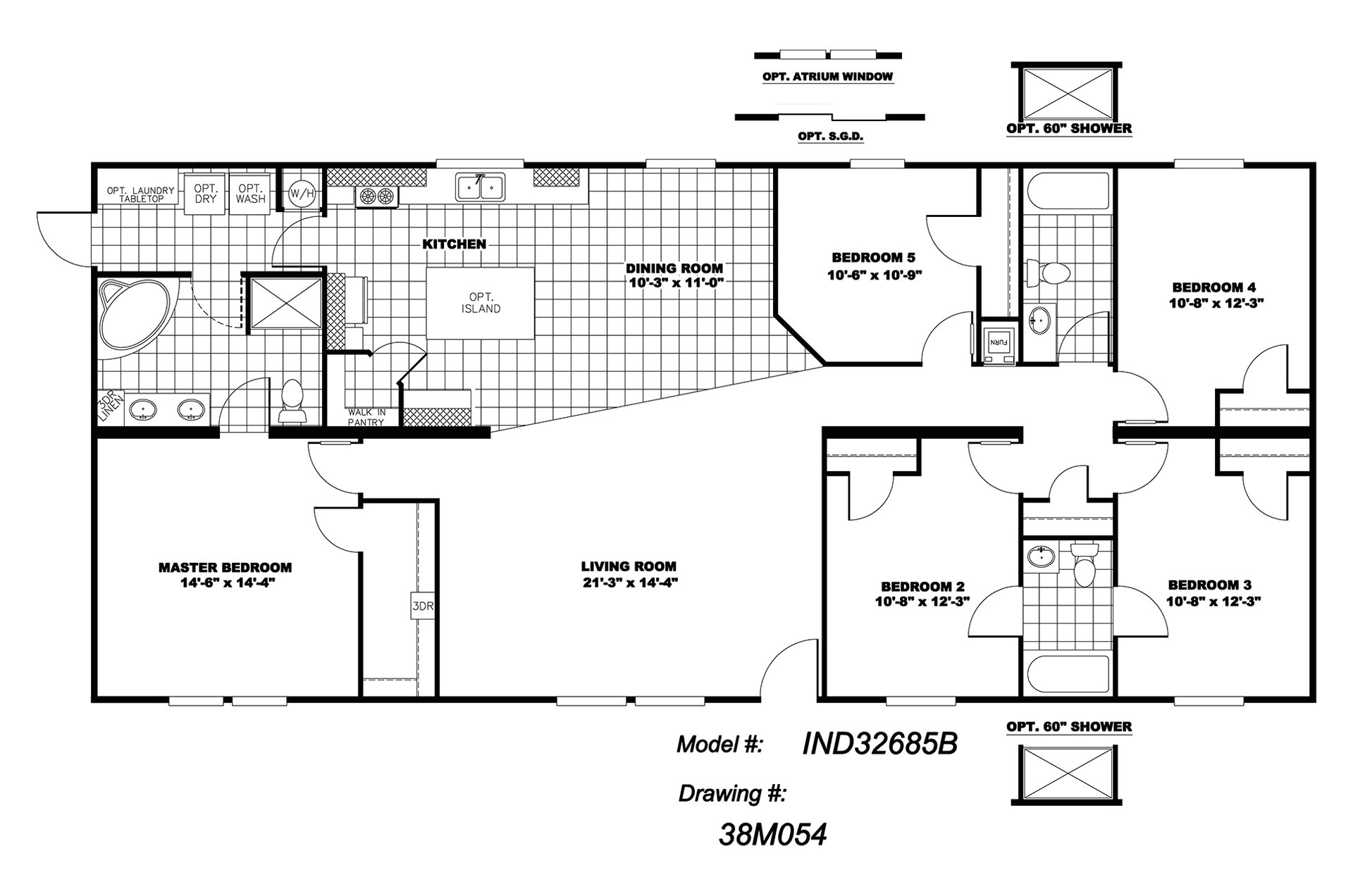 5 bedroom mobile homes floor plans