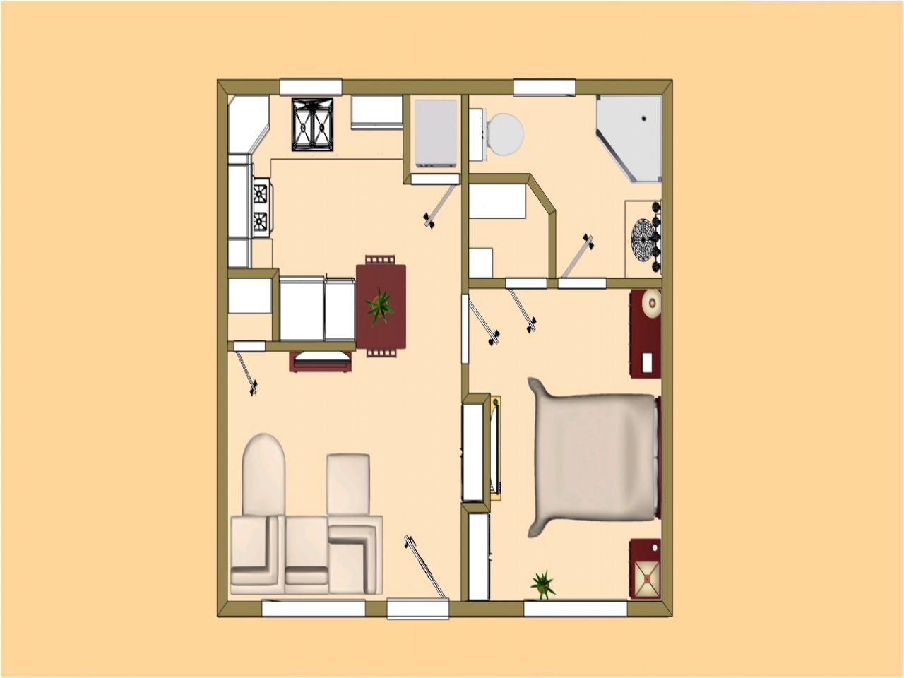 500 Square Feet House Plan Map