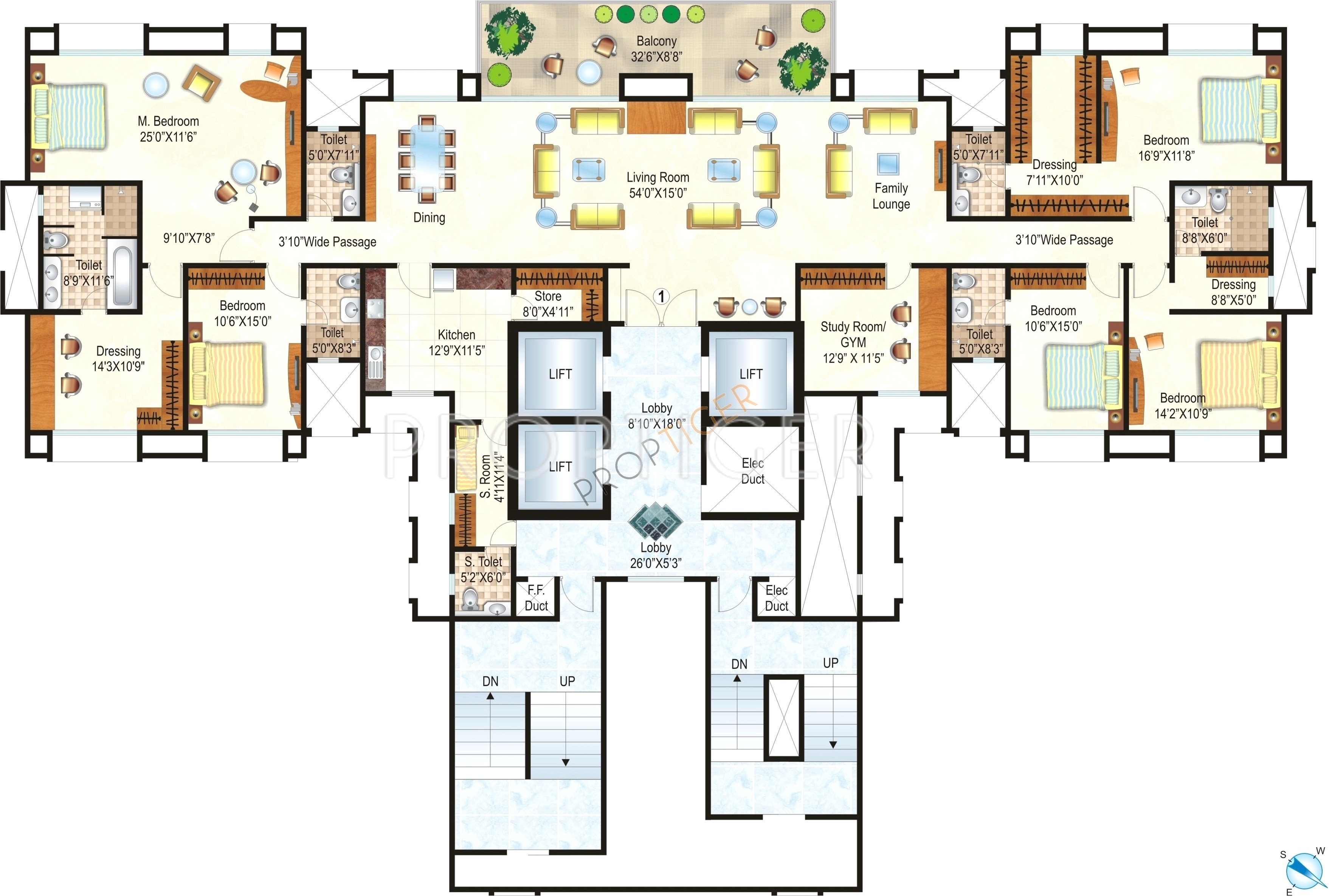 5000 Sq Feet Floor Plan