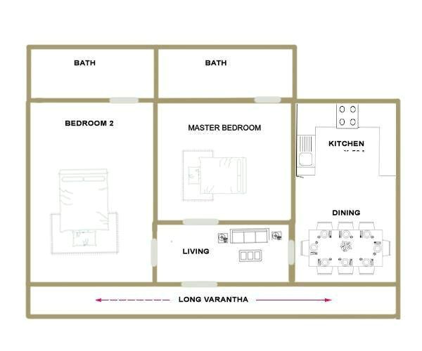550 sqft low cost traditional 2 bedroom kerala home plan