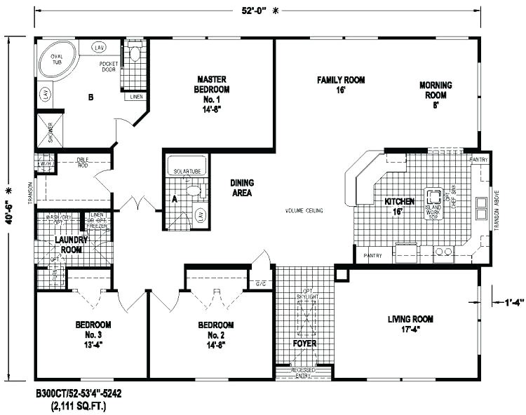 triple wide manufactured home floor plans