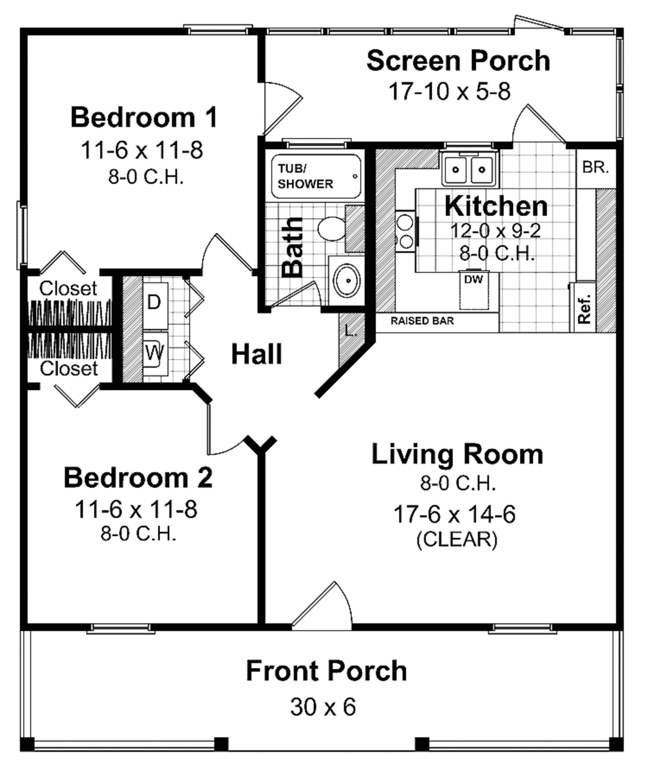 600 Square Foot House Plan - N8N Dltec