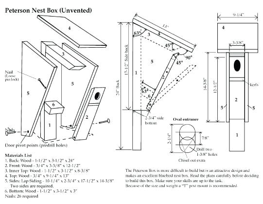 Audubon Bird House Plans Plougonver