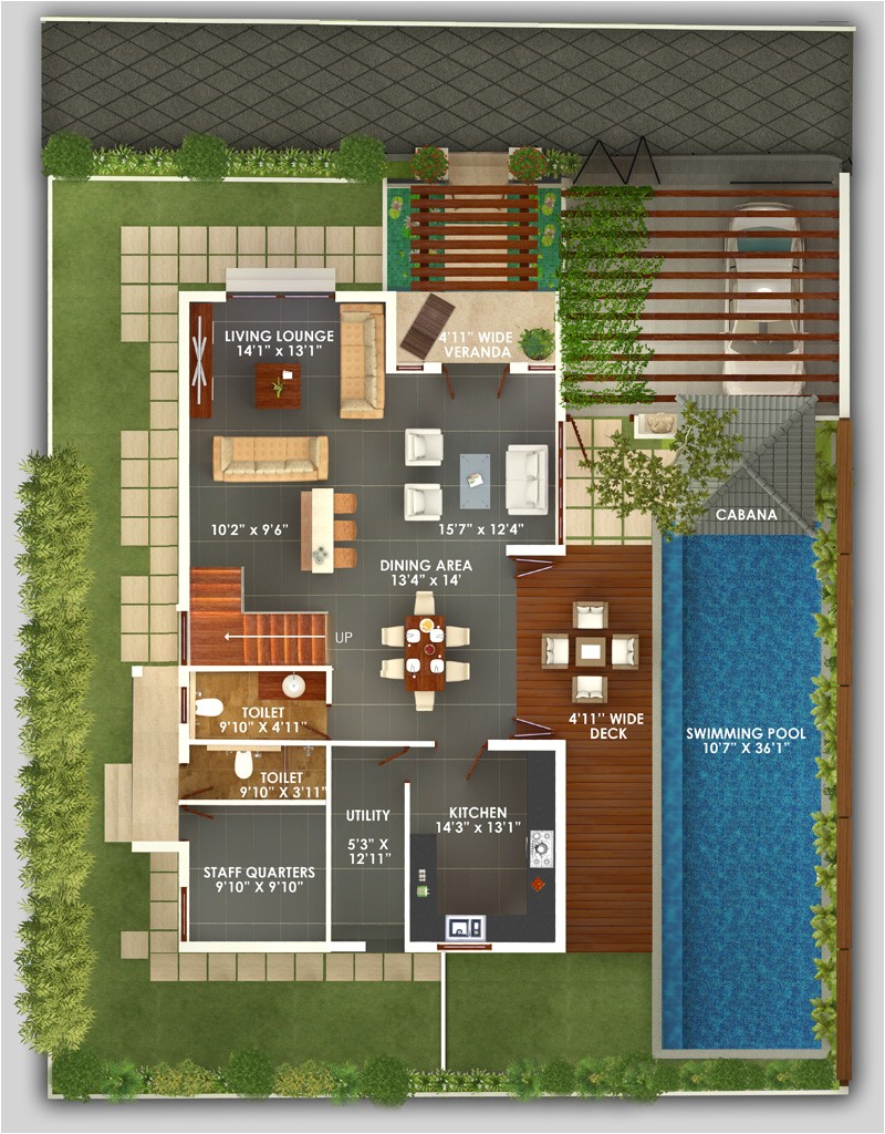 bali villas floor plans