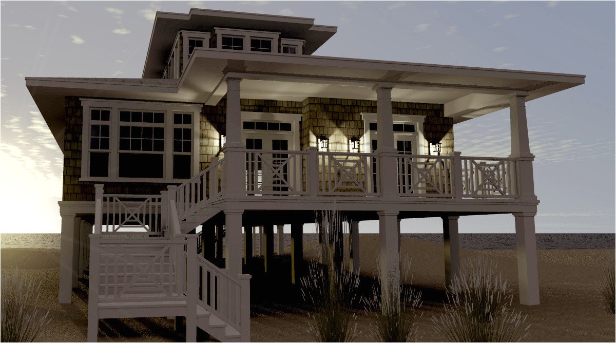 beach house plans on pilings