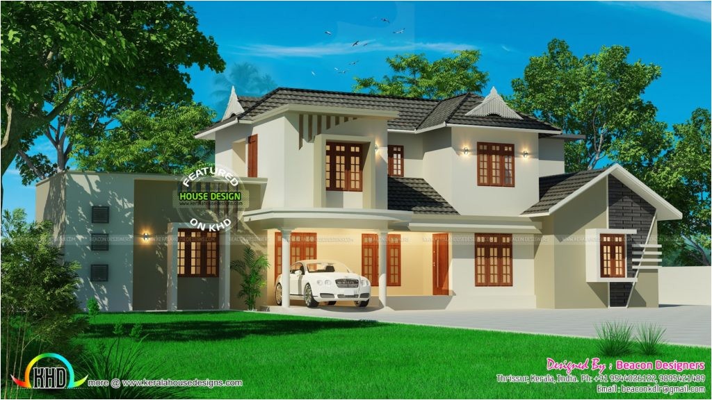 beautiful sloped roof residence kerala home design and floor plans beautiful home designs inside outside beautiful home design in india