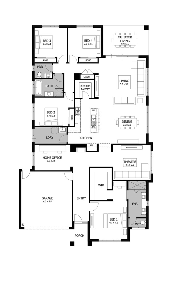 planos de casas de un piso