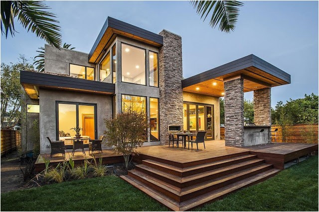 contemporary style home in burlingame