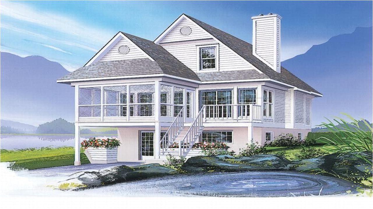 Coastal House  Plans  for Narrow  Lots  plougonver com