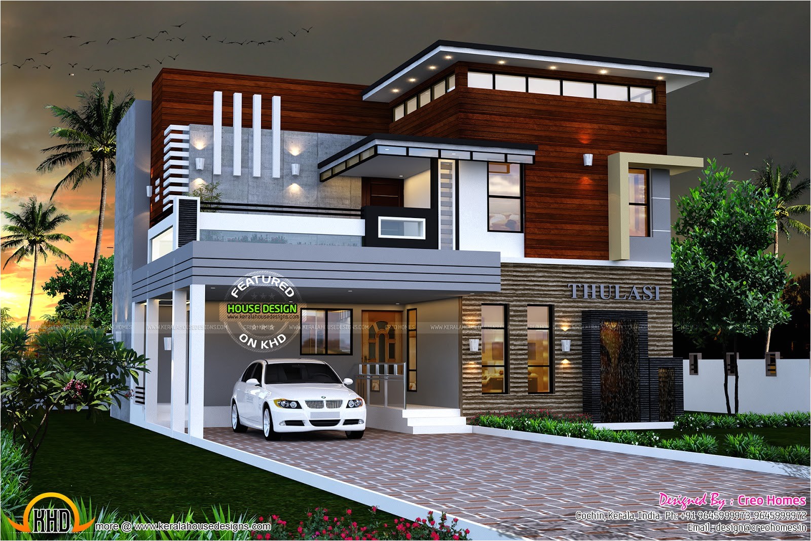 Contemporary Home Plans Kerala All About Design Sq Ft Modern Contemporary House